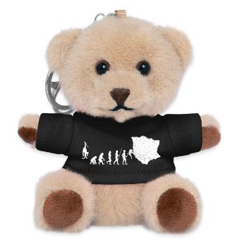 Evolution to Adventure Silhouette - Teddy Keyring - black - Front
