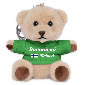 Rovaniemi Finnland - Stylische Drucke - Teddy Schlüsselanhänger - Grün - Vorne