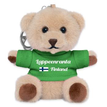 Lappeenranta, Finnland - Stilvolle Drucke - Teddy Schlüsselanhänger - Grün - Vorne