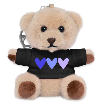 VALENTINSTAG. HERZ. ICH LIEBE DICH. ICH LIEBE DICH - Teddy Schlüsselanhänger - Schwarz - Vorne