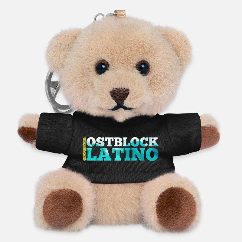 Ostblock Latino Kasache Kasachstan Geschenk - Teddy Schlüsselanhänger - Schwarz