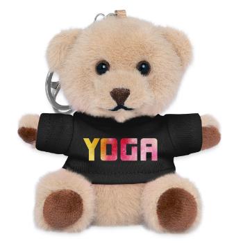 Yoga Holi Meditation om Namaste Watercolor Spirit - Teddy Keyring - black - Front