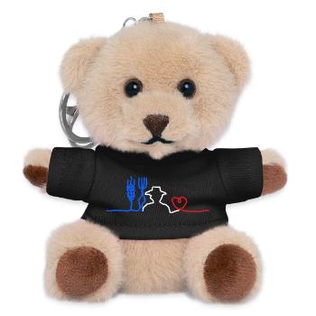 Das Herz des 🇫🇷 Bauern - Teddy Schlüsselanhänger - Schwarz - Vorne