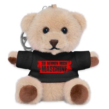 Bodybuilding Bodybuilder Gym Kraftsport Maschine - Teddy Schlüsselanhänger - Schwarz - Vorne