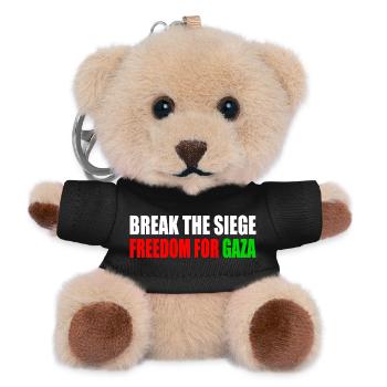 break the siege freedom for gaza - Teddy Schlüsselanhänger - Schwarz - Vorne