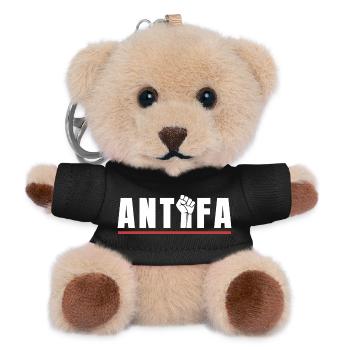 Antifa Protestfist Antifascist Statement - Teddy Keyring - black - Front