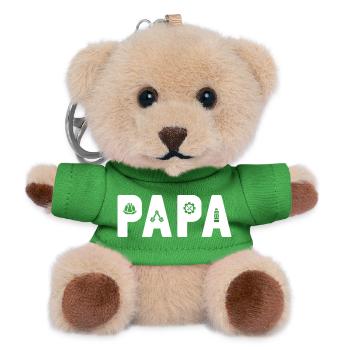 PAPA Engineer: Der mechanische Vater - Teddy Schlüsselanhänger - Grün - Vorne