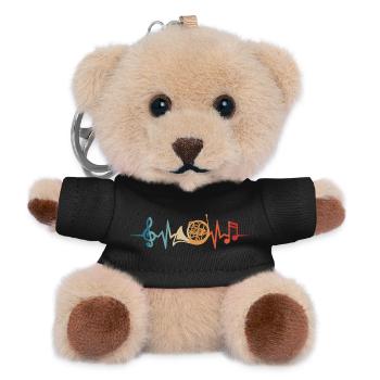 French Horn Heartbeat French Horn Orchestra Musicians - Teddy Keyring - black - Front