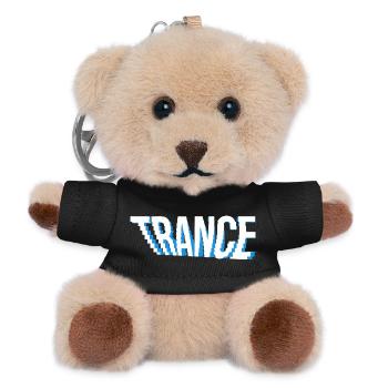 Conception de logo de musique trance. - Porte-clés ourson - noir - Devant