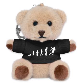Entwicklung vom Baby zum Lacrosse Spieler - Teddy Schlüsselanhänger - Schwarz - Vorne
