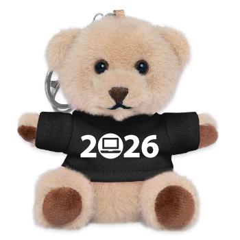 Informatiker 2026, Gamer 2026 - Teddy Schlüsselanhänger - Schwarz - Vorne