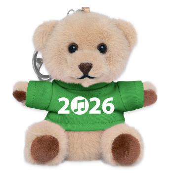 Musiknote 2026, Musikfestival 2026 - Teddy Schlüsselanhänger - Grün - Vorne