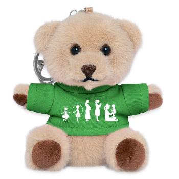 Évolution Famille des enfants de la fête des mères - Porte-clés ourson - vert - Devant