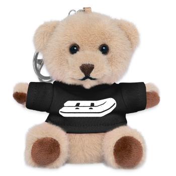 Inflatable Boat Paddling Boat Vector - Teddy Keyring - black - Front