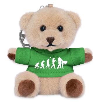 Judo Evolution Martial Arts Expert Gift - Teddy Keyring - green - Front