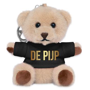 Imprint de pijp Amsterdam printed buy print - Teddy Keyring - black - Front