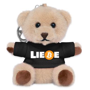 Liebe_Bitcoin - Teddy Schlüsselanhänger - Schwarz - Vorne