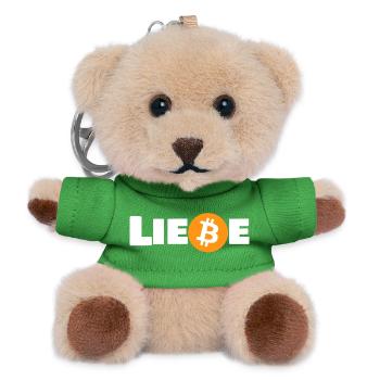 Liebe_Bitcoin - Teddy Schlüsselanhänger - Grün - Vorne