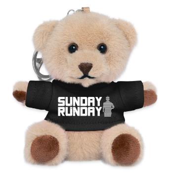 Marathon Runner Sunday Runday Running - Teddy Keyring - black - Front