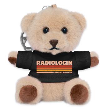 Radiologe Radiologin Radiologie Röntgenarzt - Teddy Schlüsselanhänger - Schwarz - Vorne