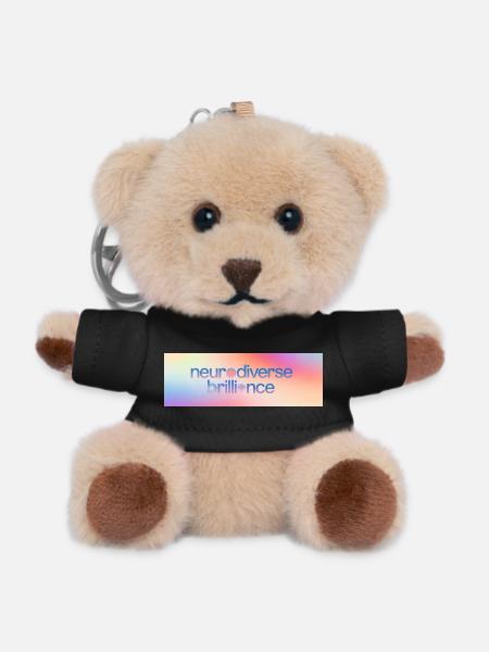 Neurodiversité Brillance - Porte-clés ourson - noir