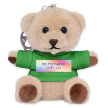 Neurodiversité Brillance - Porte-clés ourson - vert - Devant
