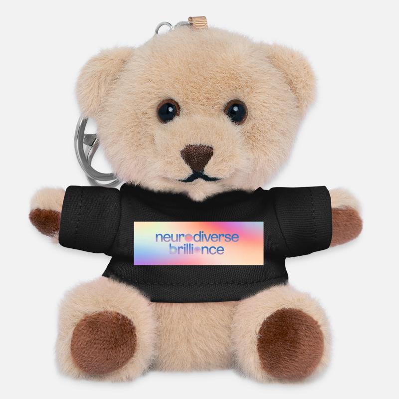 Neurodiverse Brilliance - Teddy Keyring - black