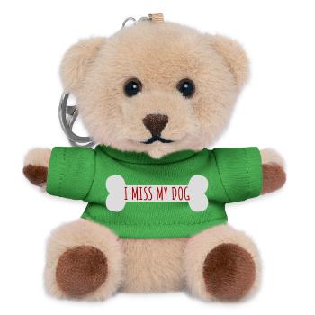 Mon chien Dog Amamant Dog Love Logo de blague - Porte-clés ourson - vert - Devant