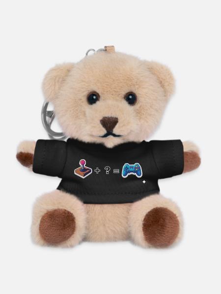 Retro joystick meets gamepad - Teddy Keyring - black