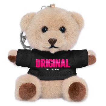 Original since day one Neon Pink - Teddy Keyring - black - Front