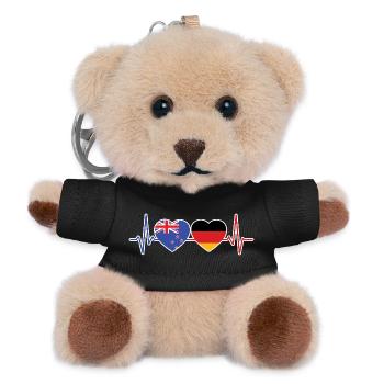 Nouvelle-Zélande Allemagne Néo-Zélandaise Allemand - Porte-clés ourson - noir - Devant
