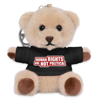 Human Rights Are Not Political Menschenrechte Logo - Teddy Keyring - black - Front