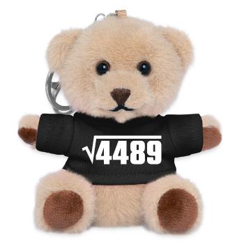 67 - Siebenundsechzig Zahl 67 Quadratwurzel 4489 Meme Sechs S - Teddy Schlüsselanhänger - Schwarz - Vorne