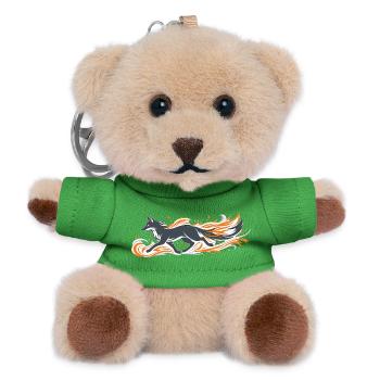Flaming fox in fire flight - Teddy Keyring - green - Front