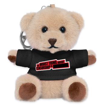 The Worst Thing About Censorship Is Lustig Ironie - Teddy Schlüsselanhänger - Schwarz - Vorne