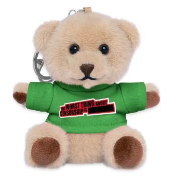 The Worst Thing About Censorship Is Lustig Ironie - Teddy Schlüsselanhänger - Grün - Vorne