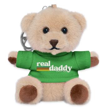 Real Daddy, Fatherhood Retro Style - Teddy Schlüsselanhänger - Grün - Vorne