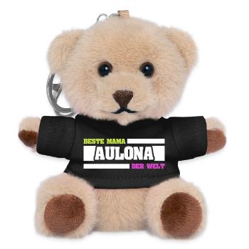 Beste Mama Alona der Welt - Teddy Schlüsselanhänger - Schwarz - Vorne