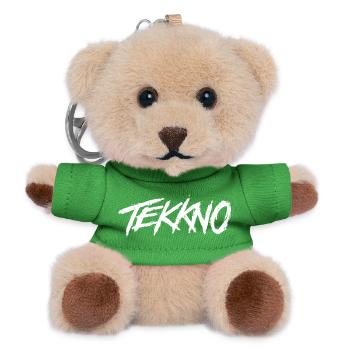 Lettrage Grunge Tekkno Rave Music - Porte-clés ourson - vert - Devant
