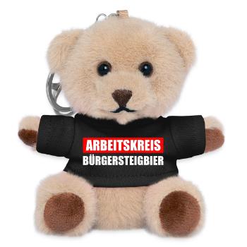 Arbeitskreis Bürgersteigbier Ortskontrollfahrt OKF - Teddy Schlüsselanhänger - Schwarz - Vorne