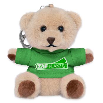 Sigle végétarien végan drôle de Eat Plants - Porte-clés ourson - vert - Devant