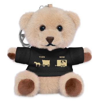 Funny Horse Carriage Parody Historical Design - Teddy Keyring - black - Front