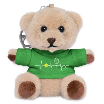 Tennis Heartbeat Player Coach Court Lover - Teddy Keyring - green - Front