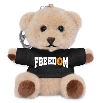 Freedom Bitcoin  - Teddy Schlüsselanhänger - Schwarz - Vorne