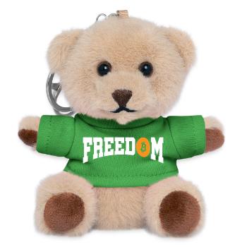 Freedom Bitcoin  - Teddy Schlüsselanhänger - Grün - Vorne