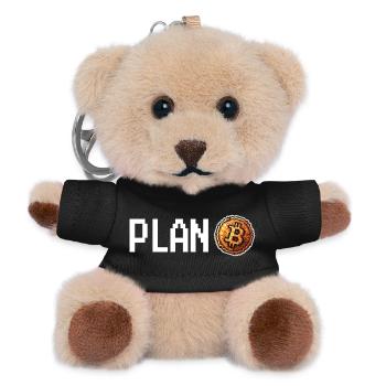 Plan Bitcoin Retro Pixel - Teddy Keyring - black - Front