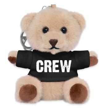 Crew Distressed Text - Teddy Keyring - black - Front