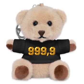 Fine gold 999.9 - Teddy Keyring - black - Front