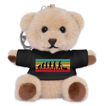 Funny Lawn Mowing Gift for Landscaper and Dad - Teddy Keyring - black - Front
