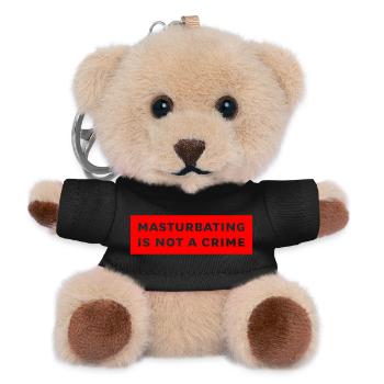 masturbating is not a crime - Teddy Schlüsselanhänger - Schwarz - Vorne